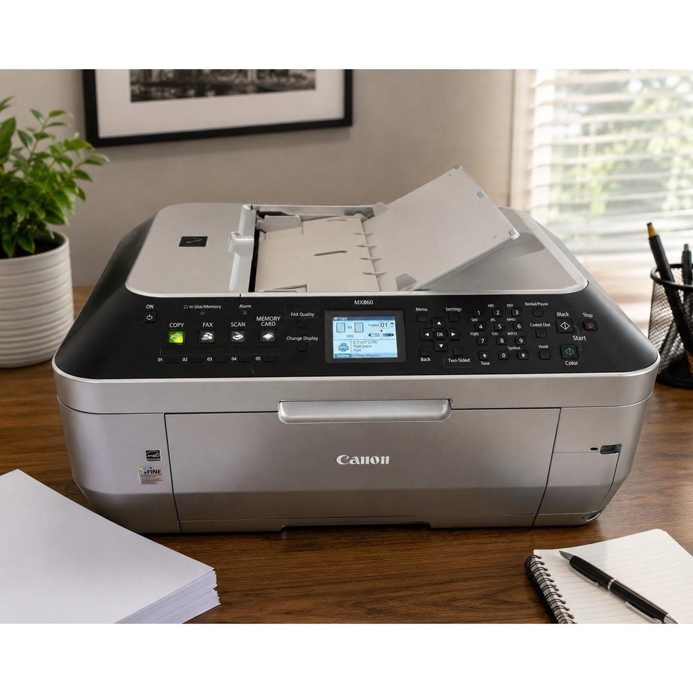 Canon PIXMA MX860 All-In-One Inkjet Printer Copier Scanner Fax Tested
